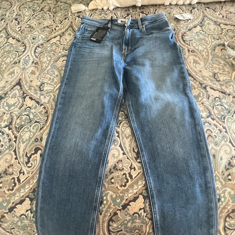 PAIGE Vintage Sarah High Waist Slim Crop Jeans